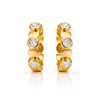 Crystal Circle Coin Earrings