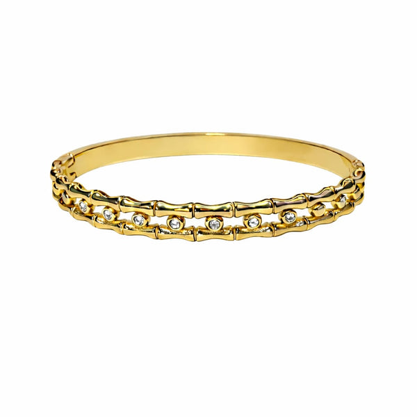 Bamboo Diamond Stud Bracelet