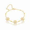 Crystal flower chain bracelet
