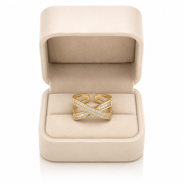 Elara Stud X Ring