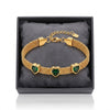 Emerald Heart Mesh Chain Bracelet