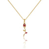 Embellished Gold Tulip Necklace