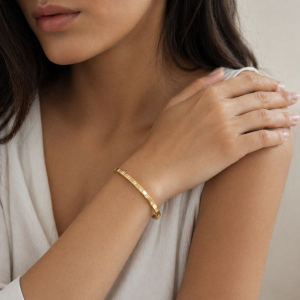 Gold Matrix Bangle