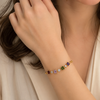 Crystal Cube Link Bracelet