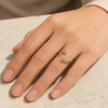 Dainty Crystal Shark Ring