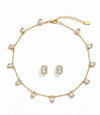 White Gloria Diamond Necklace with Earrings