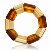 Marbel Pattern Acrylic Bracelet - Brown