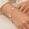 White Crystal Alt Clover Bracelet