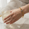 Roman Crystal Disc Link Bracelet