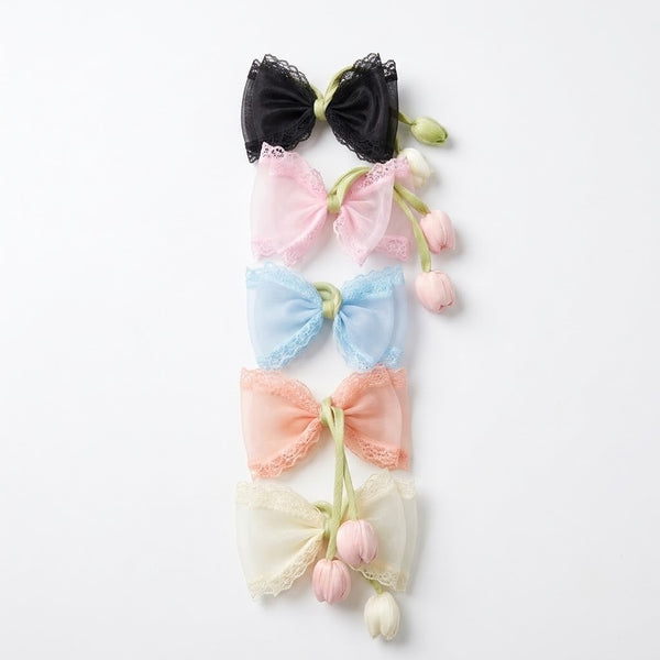 Organza Tulip Tail Bow Clip jewellery for women by Fix My Hairs