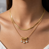 Dual Layer Crystal Charm Necklace