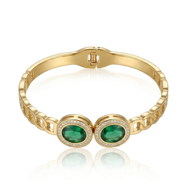 Classic Cuban Emerald Bracelet