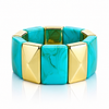 Marbel Pattern Acrylic Bracelet - Blue