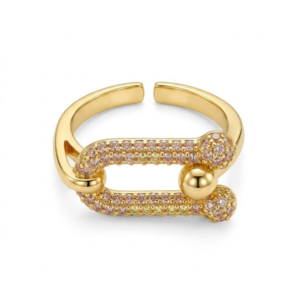 Studded Luxe Link Ring