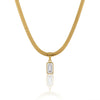 Emerald cut Snake Chain Necklace