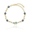 Sapphire Bloom Bow Bracelet