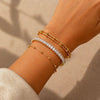 Link Baguette Necklace Combo Stack