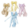 Rose Embellishment Ribbon Organza Bow Clip hair bow for men by Fix My Hairs