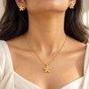 Flower Necklace with Earrings