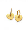 Heart Hoop Dangle Earrings