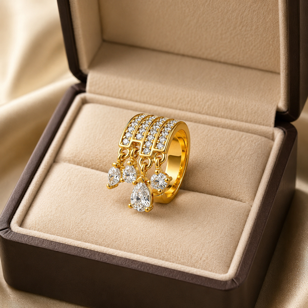 Dangle Crystal Ring