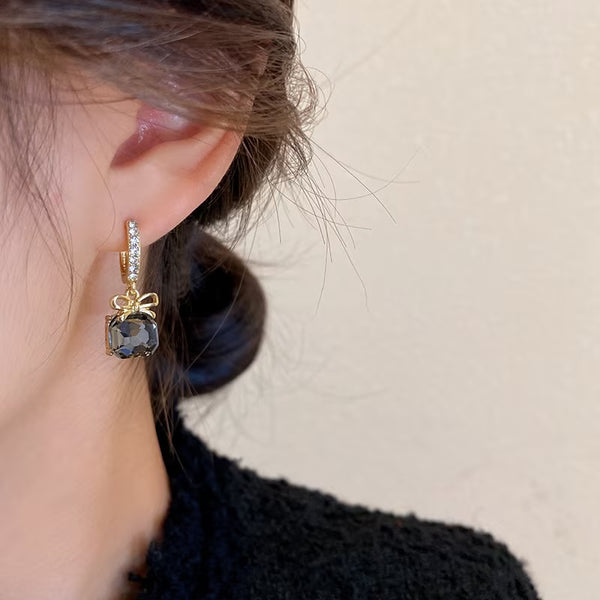 Bowknot Gem Earrings