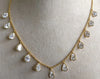 Teardrop Studded Chain Necklace with Earrings