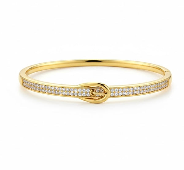 Diamond Layered Belt Bracelet