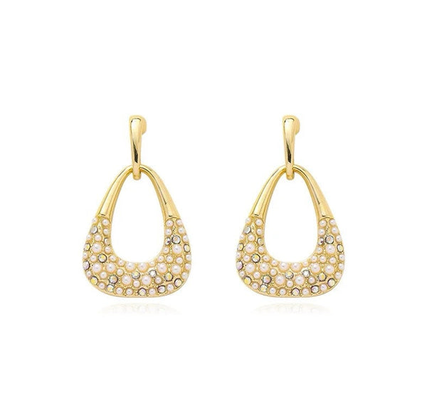 Bling Pearl Crystal Earrings