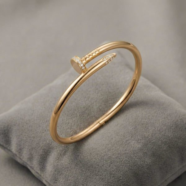 Gold Nail Curve Bracelet