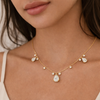 Teardrop Crystal Gold Beaded Necklace