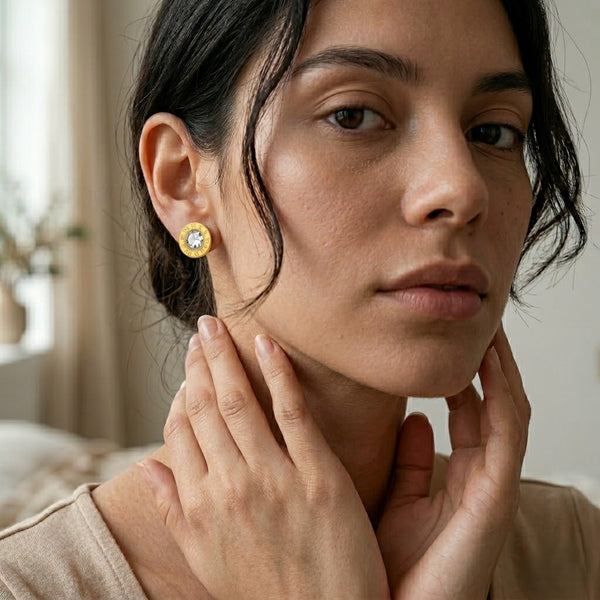 Heart Stud Earing Set