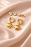 Hearts earrings set