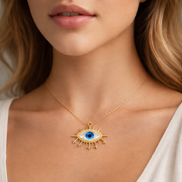 Evil Eye Statement Charm Necklace