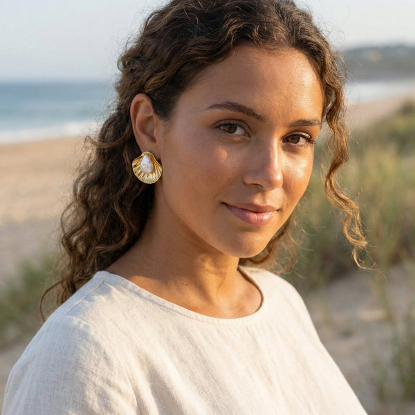 Pearl in shell Earrings