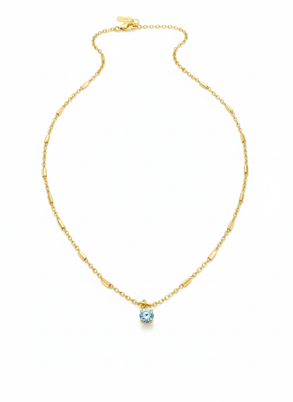 Minimal Stone Drop Necklace