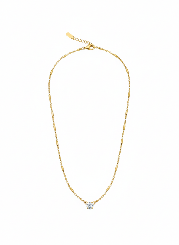 Minimal Stone Drop Necklace