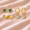 Heart crystal earrings