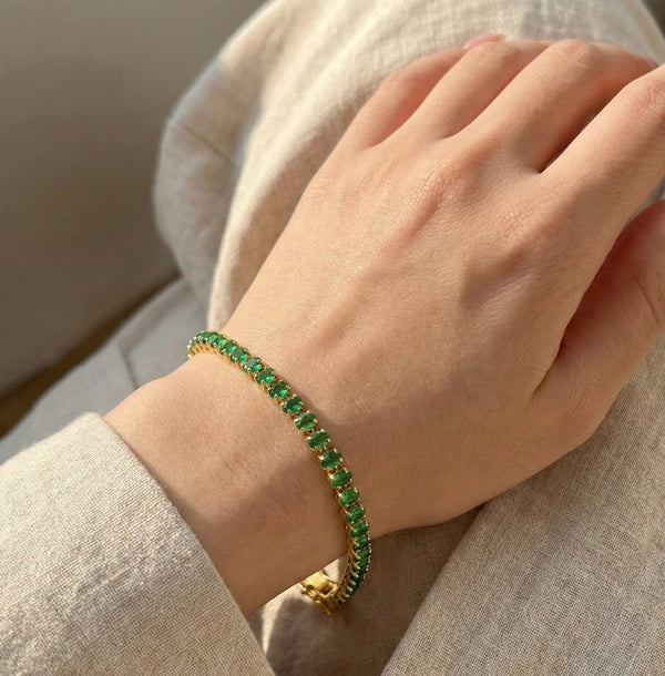 Emerald Oval Meher Bracelet