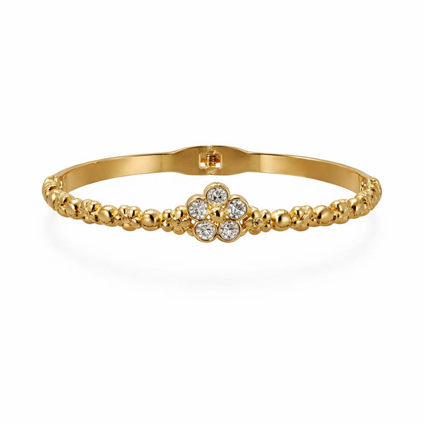 Crystal flower beaded bracelet
