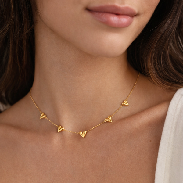 Long Hearts Necklace