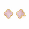 Marble Pink Clover Earring