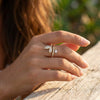 Fishtail Crystal Dangle Stone Ring