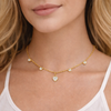 Dainty Heart Glass Beads Necklace