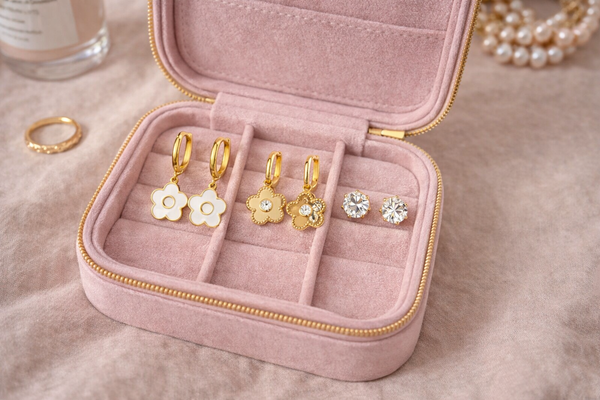 Flower Theme Earing Set