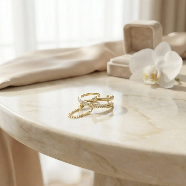 Open wrap Tassel Ring