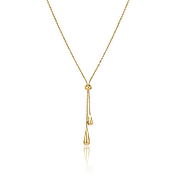 Gold Teardrops Necklace