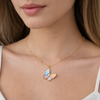 Gradient Butterfly Charm Necklace