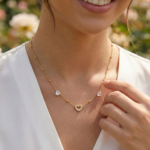 Charm Heart Crystal Necklace