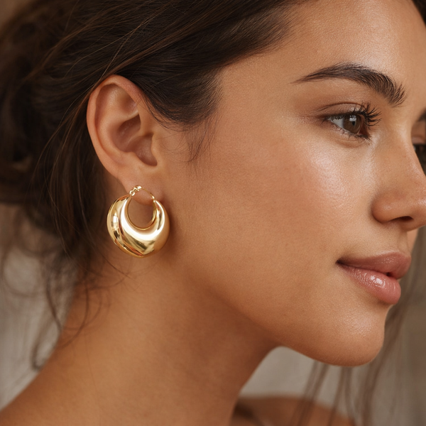 Solid Gold Hoop Earrings